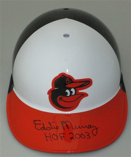 EDDIE MURRAY SIGNED FULL SIZE ORIOLES HELMET W/ HOF - JSA