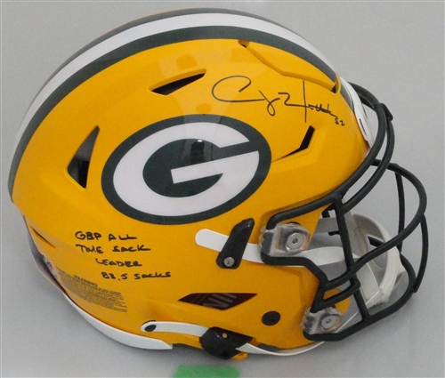 CLAY MATTHEWS SIGNED FULL SIZE AUTHENTIC SPEED FLEX PACKERS HELMET W/ SCRIPT - JSA CLAY MATTHEWS SIGNED FULL SIZE AUTHENTIC SPEED FLEX PACKERS HELMET W/ SCRIPT - JSA