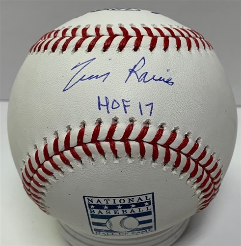 TIM RAINES SIGNED OFFICIAL MLB HOF LOGO BASEBALL W/ HOF - JSA