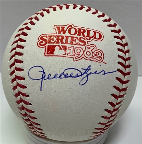 ROLLIE FINGERS SIGNED OFFICIAL MLB 1982 WORLD SERIES LOGO BASEBALL - JSA ROLLIE FINGERS SIGNED OFFICIAL MLB 1982 WORLD SERIES LOGO BASEBALL - JSA