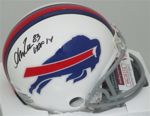 ANDRE REED SIGNED RIDDELL BILLS MINI HELMET W/ HOF - JSA