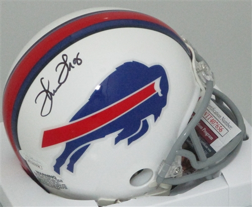 THURMAN THOMAS SIGNED RIDDELL BILLS MINI HELMET - JSA