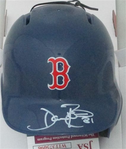 DAVE ROBERTS SIGNED RAWLINGS RED SOX MINI HELMET - JSA