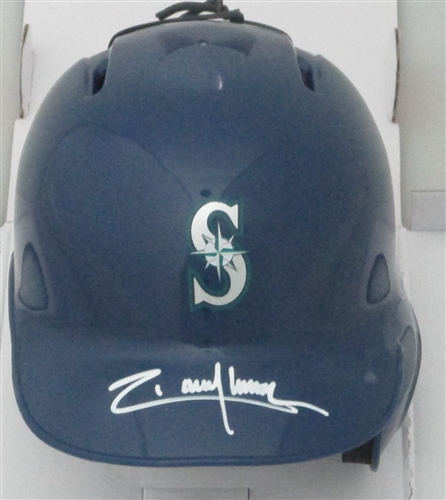 RANDY JOHNSON SIGNED RAWLINGS MARINERS MINI HELMET - JSA