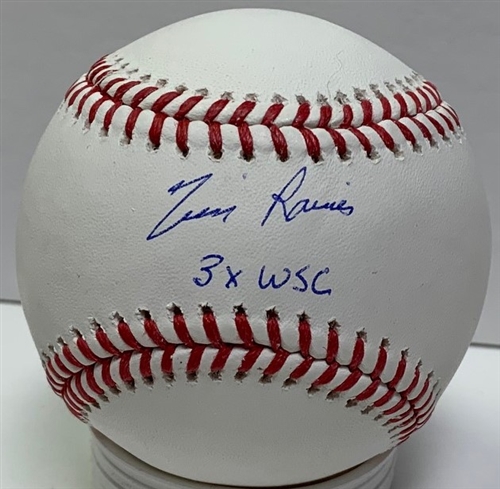 TIM RAINES SIGNED OFFICIAL MLB BASEBALL W/ 3 X WSC - JSA