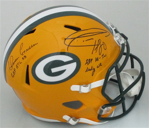 DONALD DRIVER & AHMAN GREEN DUAL SIGNED FULL SIZE PACKERS REPLICA SPEED HELMET - JSA DONALD DRIVER & AHMAN GREEN DUAL SIGNED FULL SIZE PACKERS REPLICA SPEED HELMET - JSA