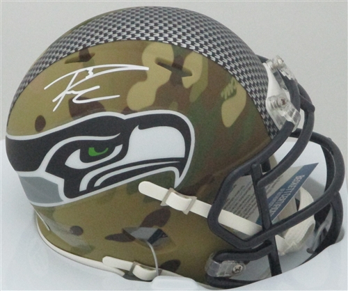 RUSSELL WILSON SIGNED RIDDELL SEAHAWKS CAMO SPEED MINI HELMET - BCA RUSSELL WILSON SIGNED RIDDELL SEAHAWKS CAMO SPEED MINI HELMET - BCA