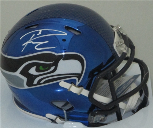 RUSSELL WILSON SIGNED RIDDELL SEAHAWKS CHROME SPEED MINI HELMET - BCA RUSSELL WILSON SIGNED RIDDELL SEAHAWKS CHROME SPEED MINI HELMET - BCA