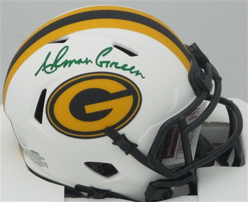 AHMAN GREEN SIGNED RIDDELL PACKERS LUNAR SPEED MINI HELMET - JSA