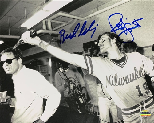 ROBIN YOUNT & BUD SELIG DUAL SIGNED 8X10 BREWERS PHOTO
