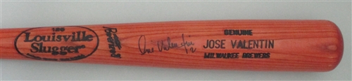 JOSE VALENTINE SIGNED LOUISVILLE SLUGGER GAME MODEL BAT - BREWERS JOSE VALENTINE SIGNED LOUISVILLE SLUGGER GAME MODEL BAT - BREWERS