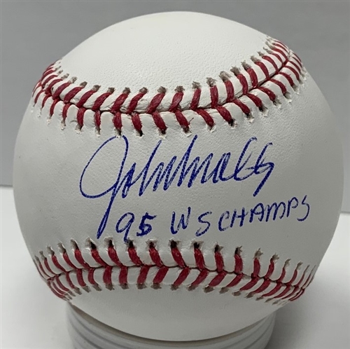 JOHN SMOLTZ SIGNED OFFICIAL MLB BASEBALL W/ 95 WS CHAMPS - BRAVES - JSA JOHN SMOLTZ SIGNED OFFICIAL MLB BASEBALL W/ 95 WS CHAMPS - BRAVES - JSA