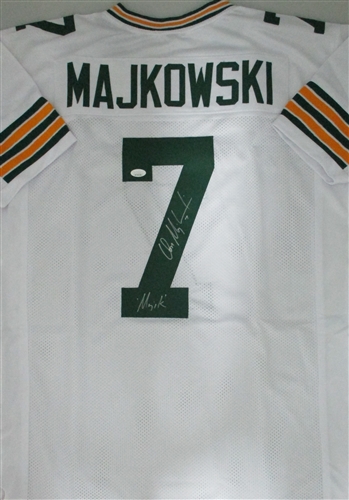 DON MAJKOWSKI SIGNED CUSTOM REPLICA PACKERS WHITE JERSEY W/ "MAJIK" - JSA DON MAJKOWSKI SIGNED CUSTOM REPLICA PACKERS WHITE JERSEY W/ "MAJIK" - JSA