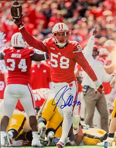 JOE SCHOBERT SIGNED WI BADGERS 16X20 PHOTO #3 - JSA