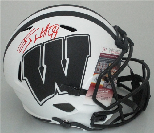 JJ WATT SIGNED FULL SIZE WI BADGERS LUNAR REPLICA SPEED HELMET - JSA