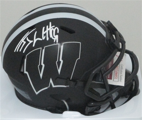 JJ WATT SIGNED WI BADGERS ECLIPSE SPEED MINI HELMET - JSA