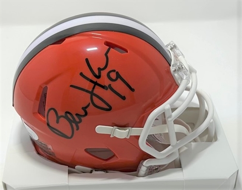 BERNIE KOSAR SIGNED BROWNS SPEED MINI HELMET - JSA