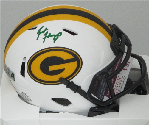 BRETT FAVRE SIGNED RIDDELL PACKERS LUNAR MINI HELMET - JSA