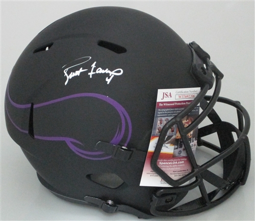 BRETT FAVRE SIGNED FULL SIZE VIKINGS ECLIPSE REPLICA SPEED HELMET - JSA