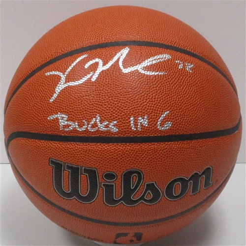 KHRIS MIDDLETON SIGNED FULL SIZE WILSON REPLICA BASKETBALL W/ BUCKS IN 6 - JSA KHRIS MIDDLETON SIGNED FULL SIZE WILSON REPLICA BASKETBALL W/ BUCKS IN 6 - JSA