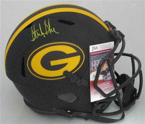 STERLING SHARPE SIGNED FULL SIZE REPLICA ECLIPSE PACKERS SPEED HELMET - JSA