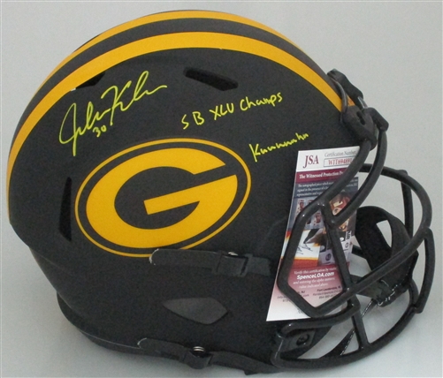 JOHN KUHN SIGNED FULL SIZE RIDDELL REPLICA ECLIPSE SPEED HELMET W/ SCRIPTS - JSA JOHN KUHN SIGNED FULL SIZE RIDDELL REPLICA ECLIPSE SPEED HELMET W/ SCRIPTS - JSA