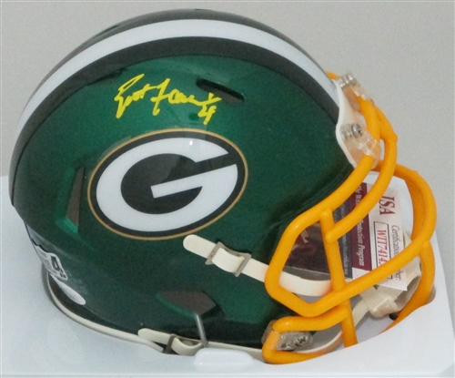 BRETT FAVRE SIGNED PACKERS FLASH SPEED MINI HELMET - JSA