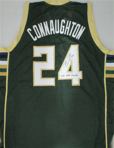 PAT CONNAUGHTON SIGNED CUSTOM REPLICA BUCKS GREEN JERSEY W/ NBA CHAMPS - JSA PAT CONNAUGHTON SIGNED CUSTOM REPLICA BUCKS GREEN JERSEY W/ NBA CHAMPS - JSA