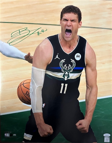 BROOK LOPEZ SIGNED BUCKS 16X20 PHOTO #6 - JSA