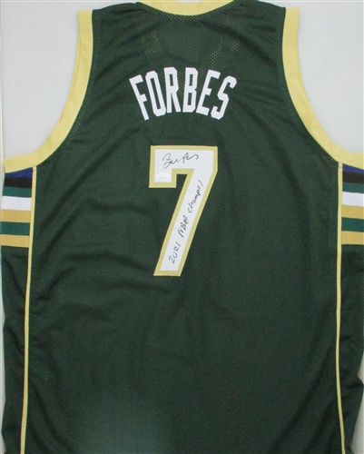 BRYN FORBES SIGNED CUSTOM REPLICA BUCKS GREEN JERSEY W/ NBA CHAMPS - JSA