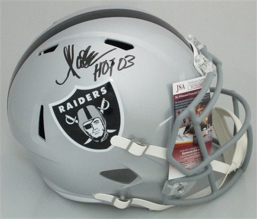 MARCUS ALLEN SIGNED FULL SIZE REPLICA RAIDERS SPEED HELMET W/ HOF - JSA