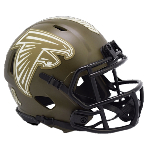 ATLANTA FALCONS UNSIGNED RIDDELL NFL SALUTE TO SERVICE SPEED MINI HELMET