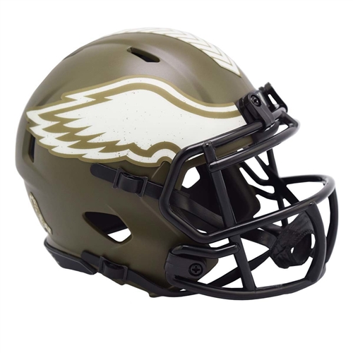 PHILADELPHIA EAGLES UNSIGNED RIDDELL NFL SALUTE TO SERVICE SPEED MINI HELMET