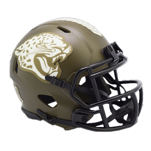 JACKSONVILLE JAGUARS UNSIGNED RIDDELL NFL SALUTE TO SERVICE SPEED MINI HELMET