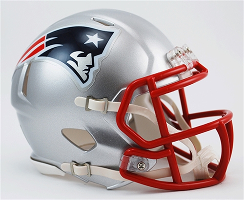 NEW ENGLAND PATRIOTS UNSIGNED RIDDELL SPEED MINI HELMET