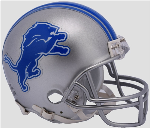 DETROIT LIONS UNSIGNED RIDDELL VSR4 MINI HELMET