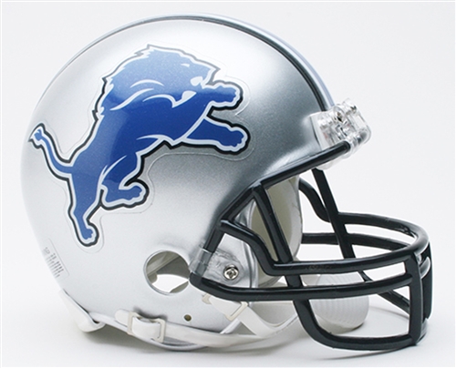 DETROIT LIONS UNSIGNED RIDDELL 2009 - 2016 VSR4 MINI HELMET