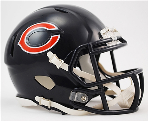 CHICAGO BEARS UNSIGNED RIDDELL SPEED MINI HELMET