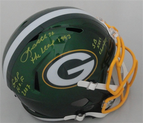 LEROY BUTLER SIGNED FULL SIZE REPLICA FLASH SPEED HELMET W/ SCRIPTS - JSA LEROY BUTLER SIGNED FULL SIZE REPLICA FLASH SPEED HELMET W/ SCRIPTS - JSA