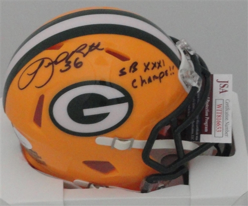 LEROY BUTLER SIGNED PACKERS SPEED MINI HELMET W/ SB XXXI - JSA