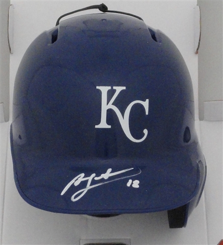 BEN ZOBRIST SIGNED ROYALS RAWLINGS MINI HELMET - JSA