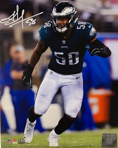 JORDAN HICKS SIGNED EAGLES 8X10 PHOTO #1