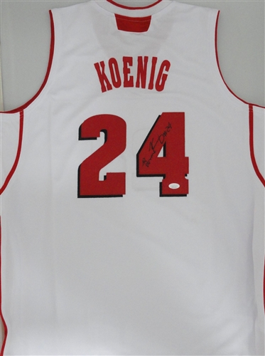 BRONSON KOENIG SIGNED CUSTOM REPLICA WI BADGERS WHITE JERSEY - JSA