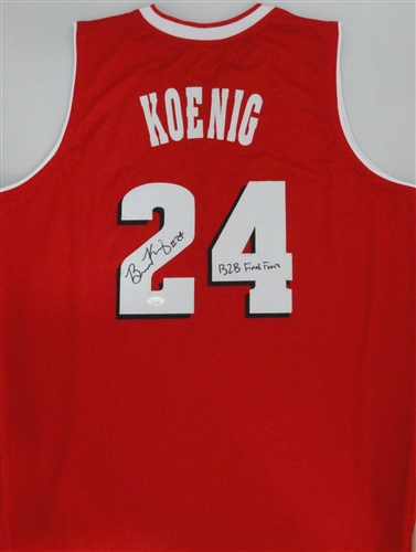 BRONSON KOENIG SIGNED CUSTOM REPLICA WI BADGERS RED JERSEY W/ SCRIPT - JSA BRONSON KOENIG SIGNED CUSTOM REPLICA WI BADGERS RED JERSEY W/ SCRIPT - JSA