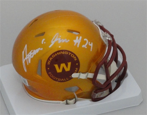 ANTONIO GIBSON SIGNED WASHINGTON COMMANDERS FLASH SPEED MINI HELMET - BAS