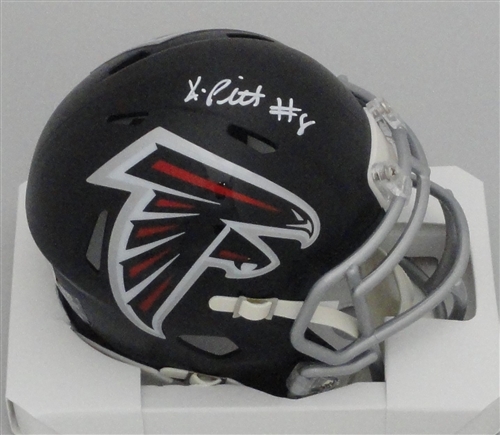 KYLE PITTS SIGNED FALCONS SPEED MINI HELMET - BAS