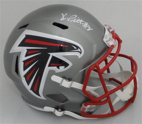 KYLE PITTS SIGNED FULL SIZE FALCONS FLASH REPLICA SPEED HELMET - BAS