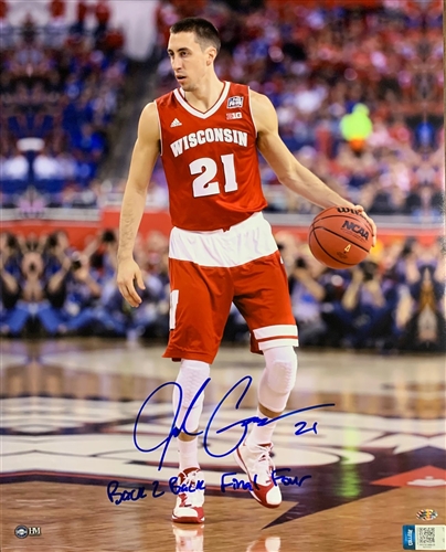 JOSH GASSER SIGNED 16X20 WI BADGERS PHOTO #2 W/ SCRIPT