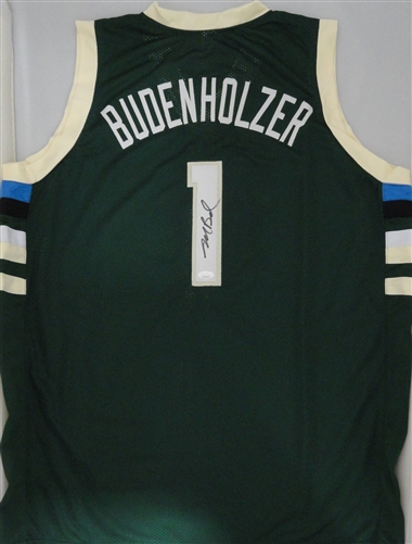 COACH MIKE BUDENHOLZER SIGNED CUSTOM REPLICA BUCKS GREEN JERSEY - JSA