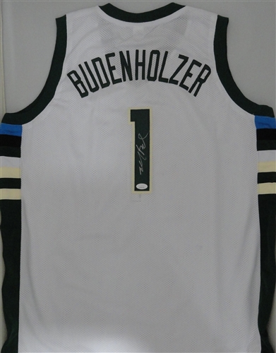 COACH MIKE BUDENHOLZER SIGNED CUSTOM REPLICA BUCKS WHITE JERSEY - JSA